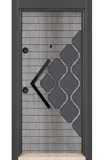 Блиндирана врата L 5220 Сив дъб антрацит
