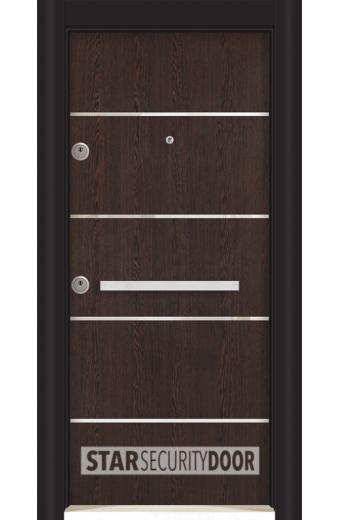 Блиндирана врата LP Инокс Венге с термомост