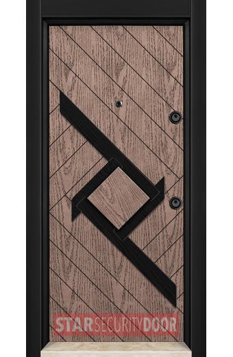 Блиндирана врата MFS 2117 черно меше с термомост