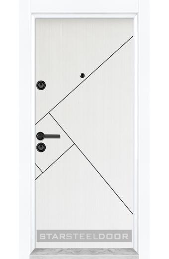 Блиндирана врата M-15 Бяла перла