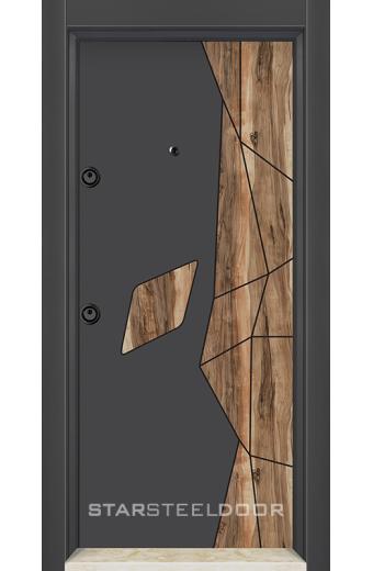Блиндирана врата P-6 Антрацит седир
