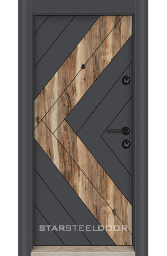 Блиндирана врата P-4 Антрацит седир