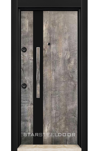 Блиндирана врата P-5 Firewood Черен