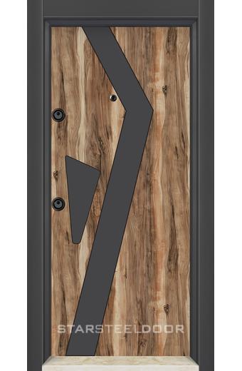 Блиндирана врата P-7 Седир антрацит