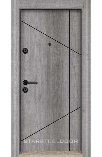 Блиндирана врата М-17 Сиво меше